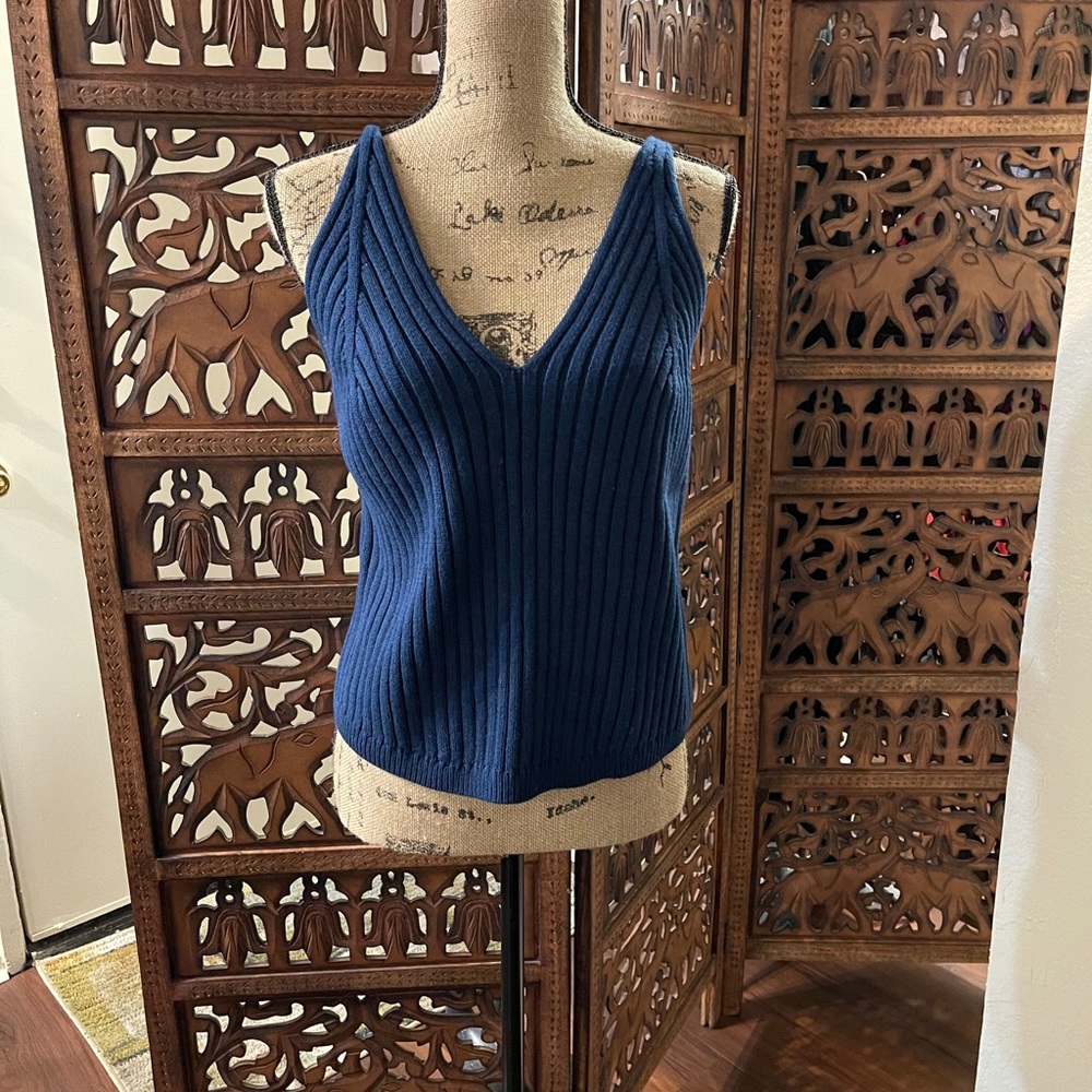 Express Ribbed V-Neck Cropped Sweater Cami